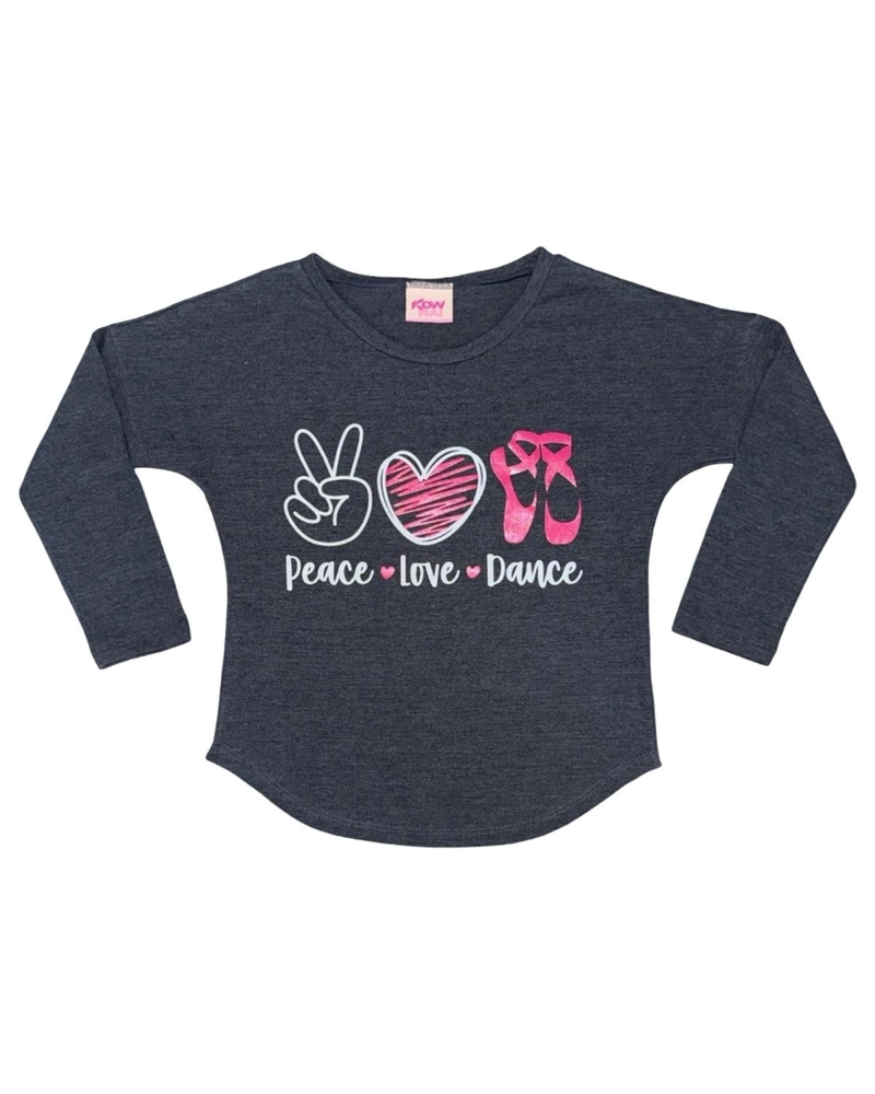 PIJAMA NIÑA ESTAMPADO PEACE LOVE DANCE - 5