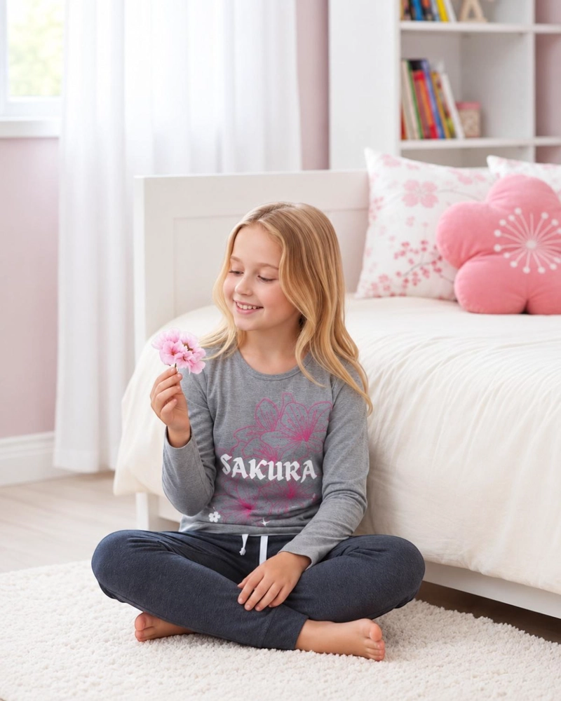 PIJAMA NIÑA ESTAMPADO SAKURA - 2