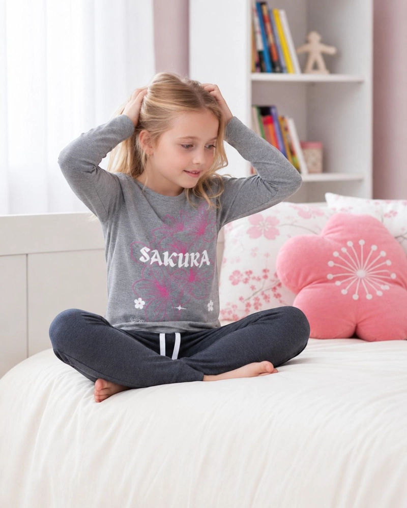 PIJAMA NIÑA ESTAMPADO SAKURA - 3