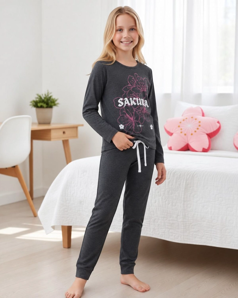 PIJAMA NIÑA ESTAMPADO SAKURA - 1