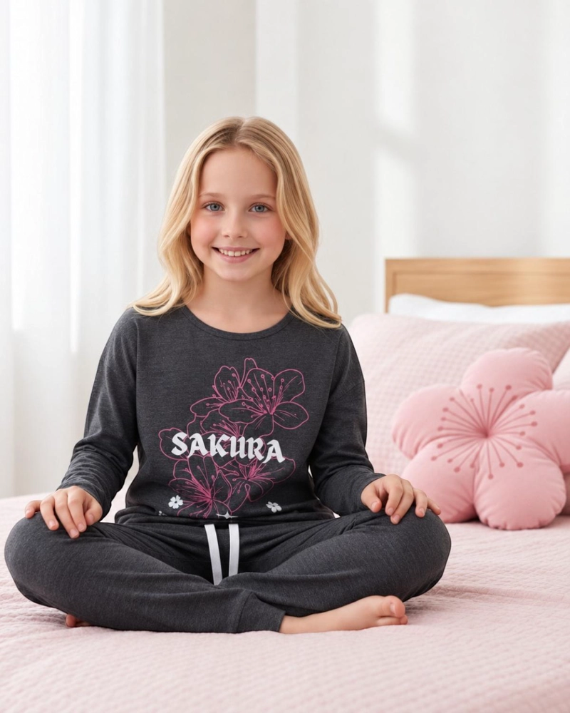 PIJAMA NIÑA ESTAMPADO SAKURA - 2
