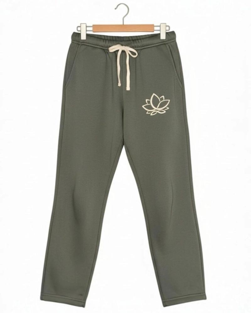 PIJAMA FRANELA MUJER ESTAMPADO FLOR DE LOTO VERDE - 7