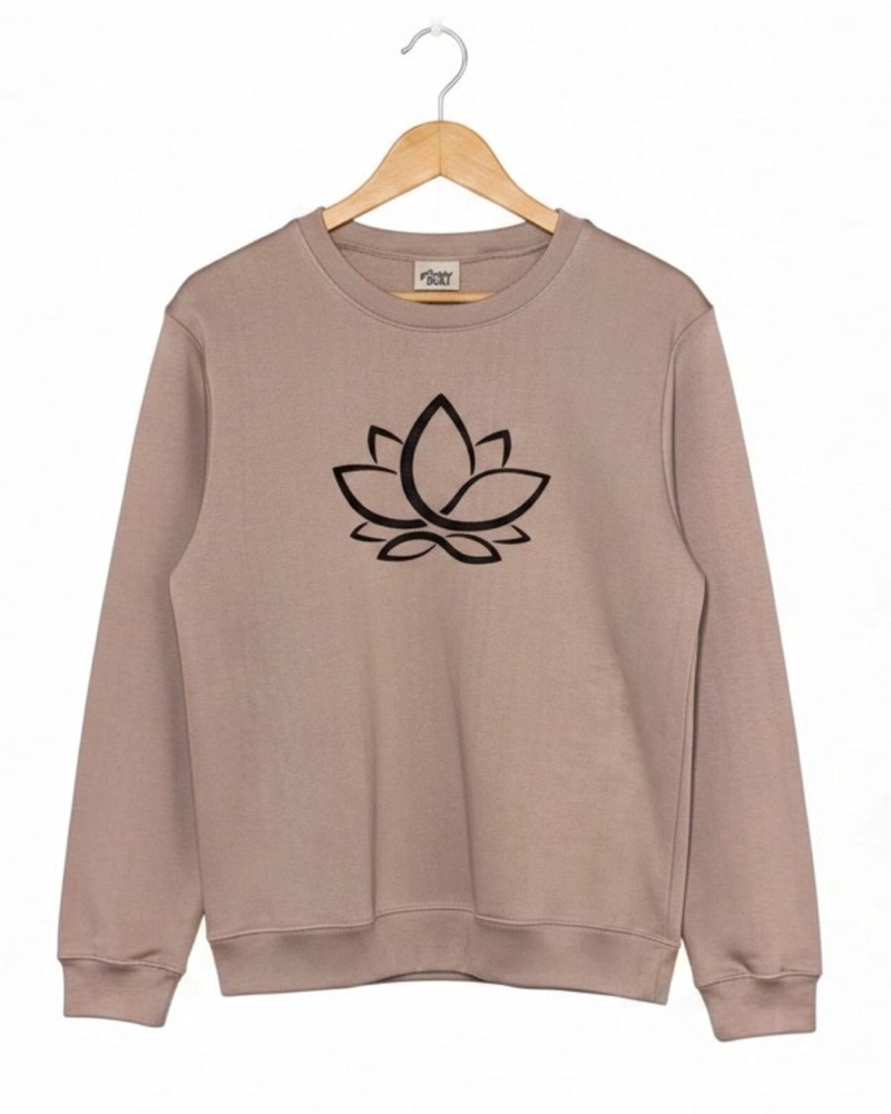 PIJAMA FRANELA MUJER ESTAMPADO FLOR DE LOTO BEIGE - 6