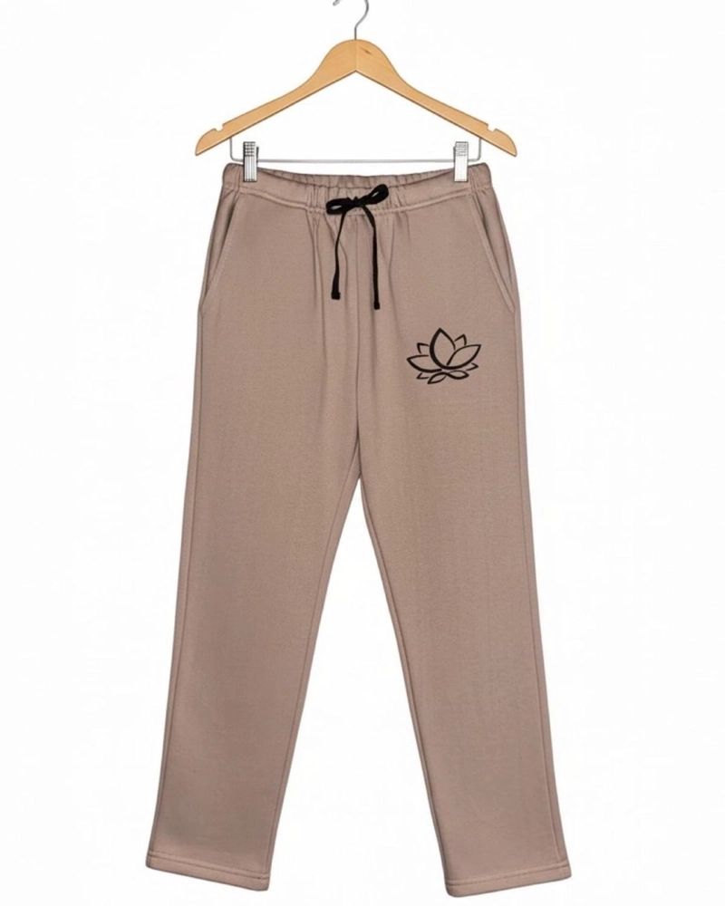PIJAMA FRANELA MUJER ESTAMPADO FLOR DE LOTO BEIGE - 7
