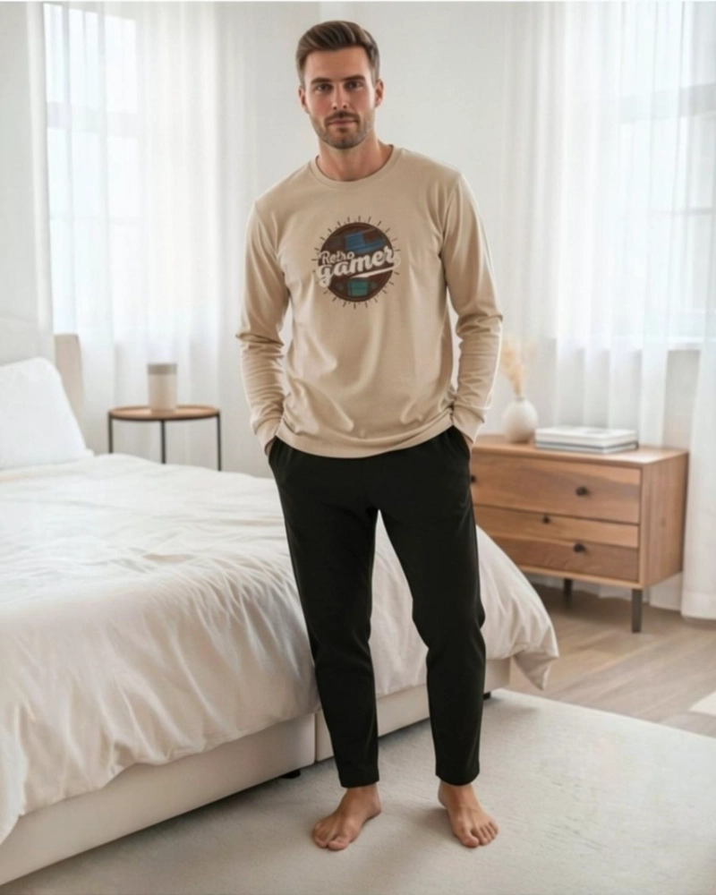 PIJAMA HOMBRE ALGODON ESTAMPADO RETRO GAMER - 1