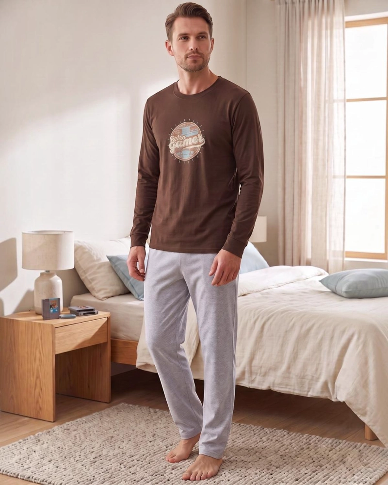 PIJAMA HOMBRE ALGODON ESTAMPADO RETRO GAMER - 3