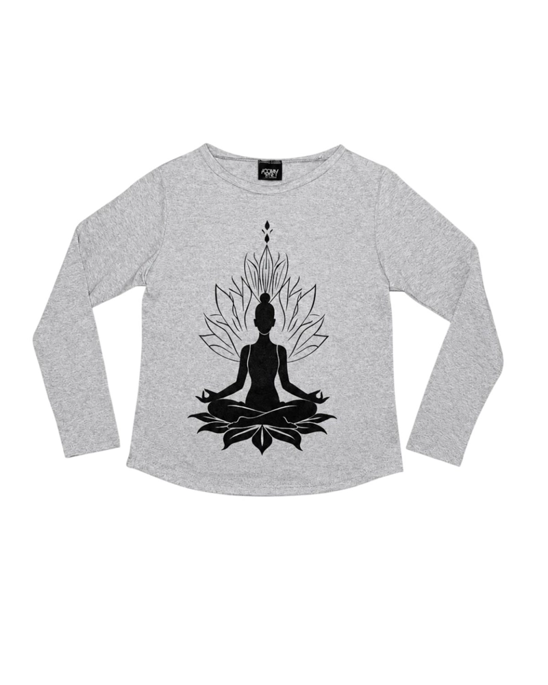 PIJAMA MUJER ALGODON YOGA GRIS - 5