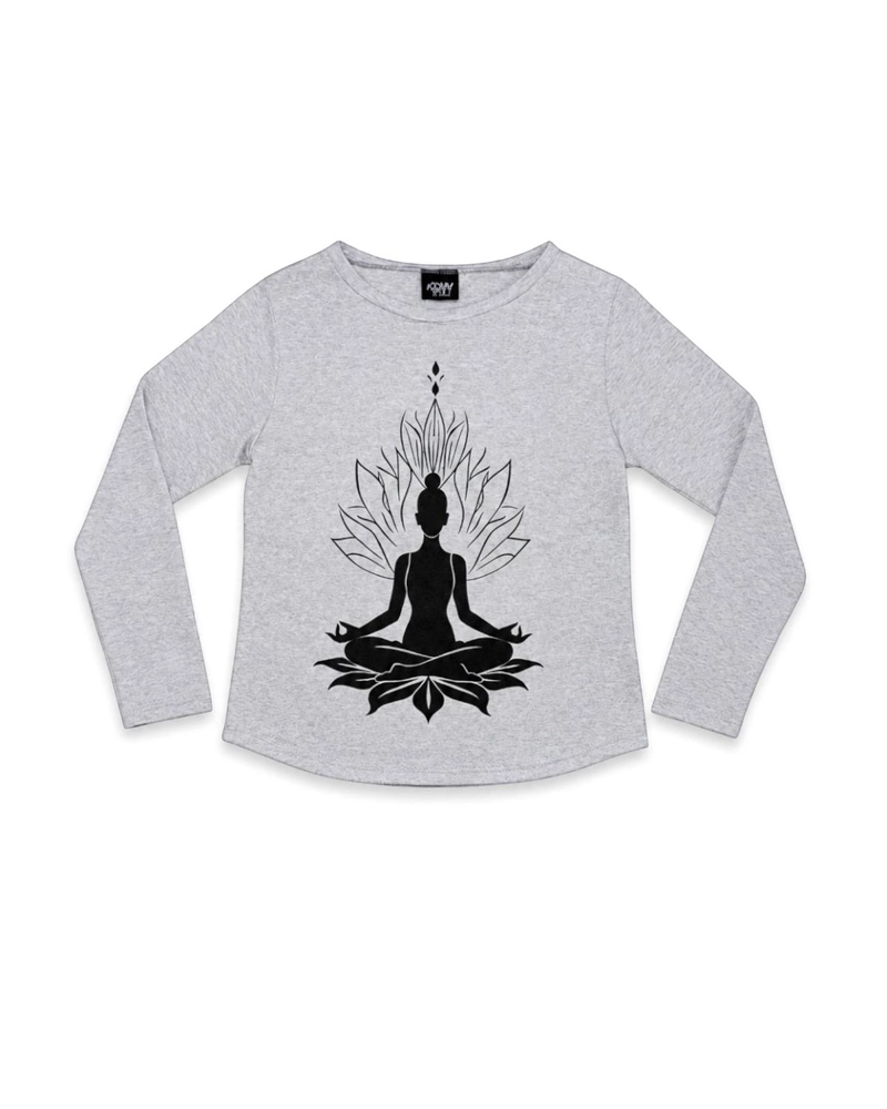 PIJAMA MUJER ALGODON YOGA GRIS - 5