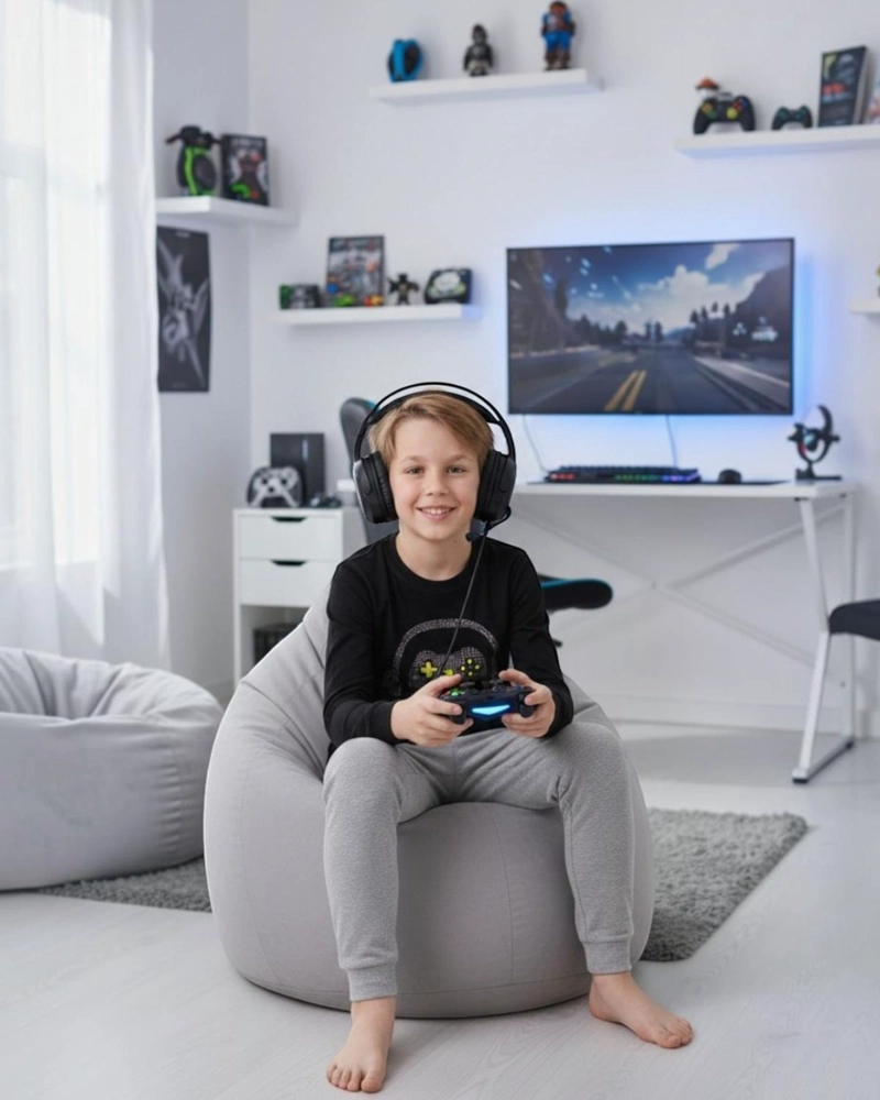 PIJAMA NIÑO ALGODON ESTAMPADO GAMER NEGRO - 3