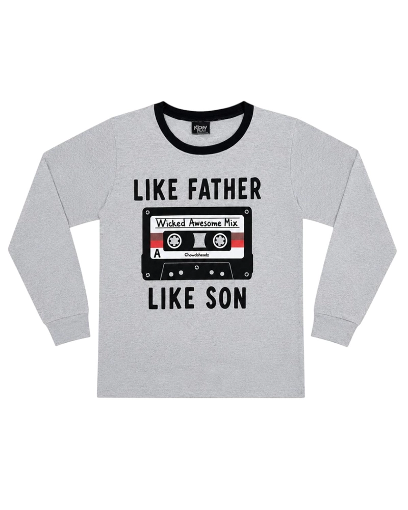 PIJAMA NIÑO ALGODON ESTAMPADO LIKE FATHER LIKE SON GRIS - 6