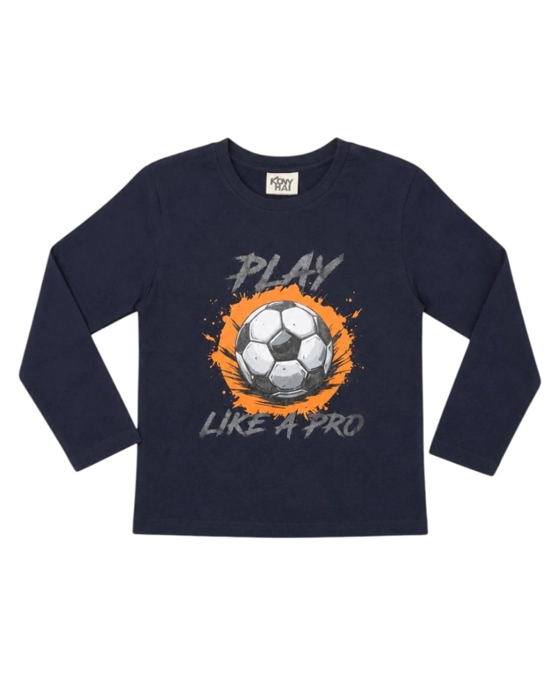 PIJAMA NIÑO ALGODON ESTAMPADO FOOTBALL AZUL - 5