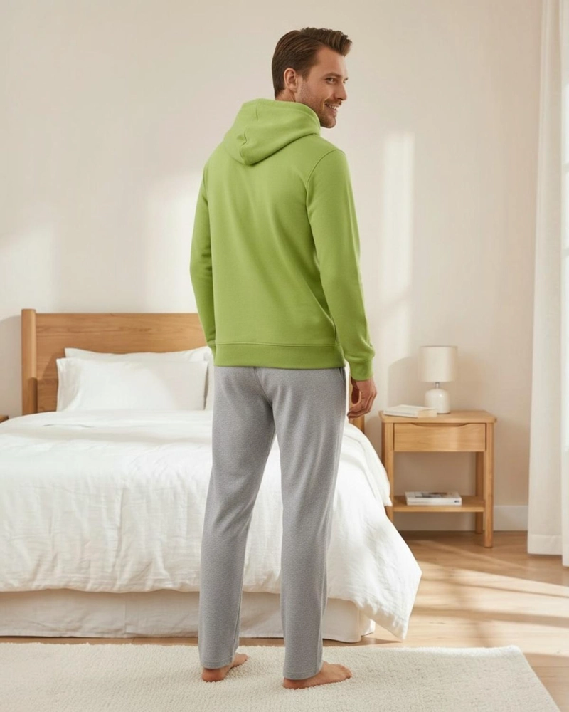 PIJAMA HOMBRE FRANELA ESTAMPADO GARFIELD VERDE - 4