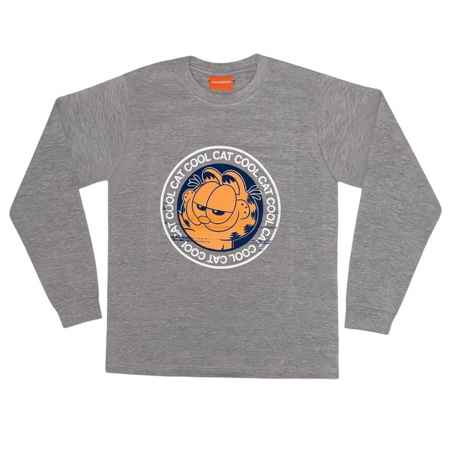 PIJAMA HOMBRE ALGODON ESTAMPADO GARFIELD GRIS - 5