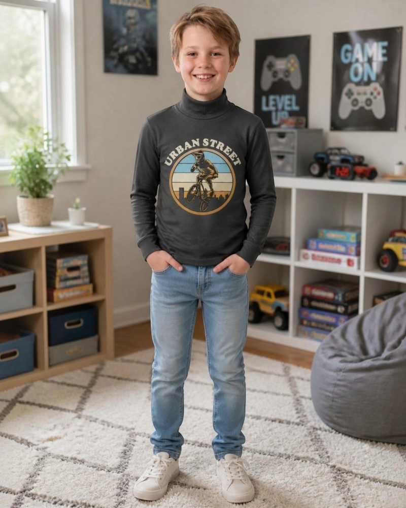 BEATLE NIÑO ESTAMPADO URBAN STREET ACERO - 1