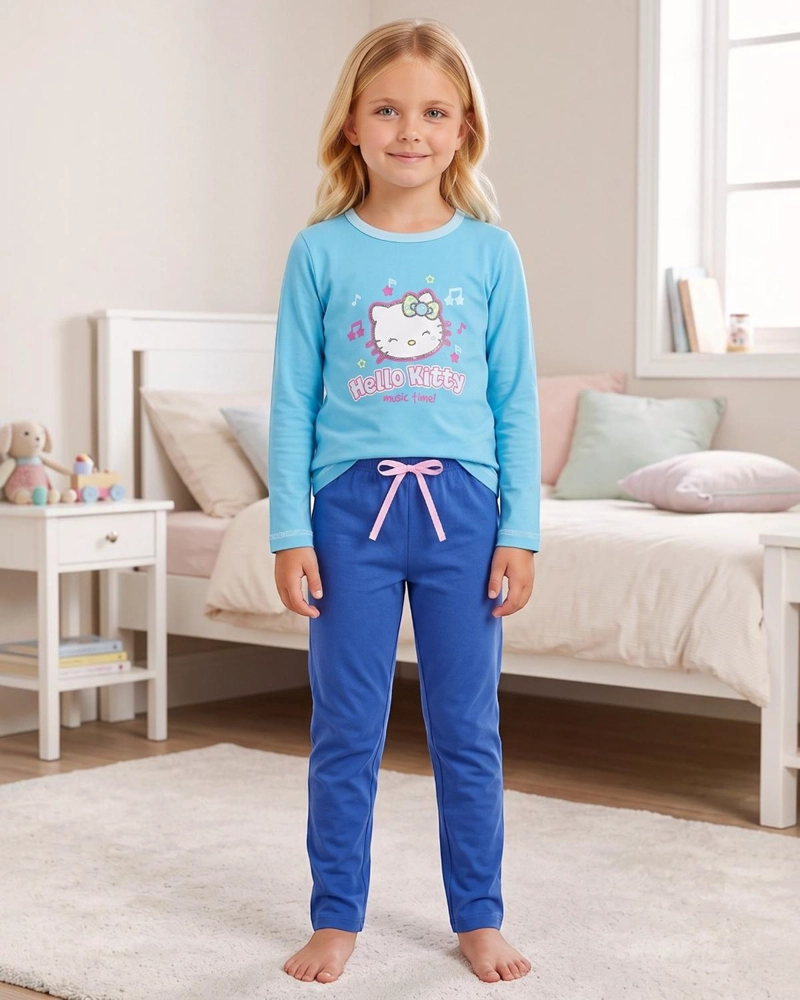 PIJAMA NIÑA HELLO KITTY TURQUESA - 1