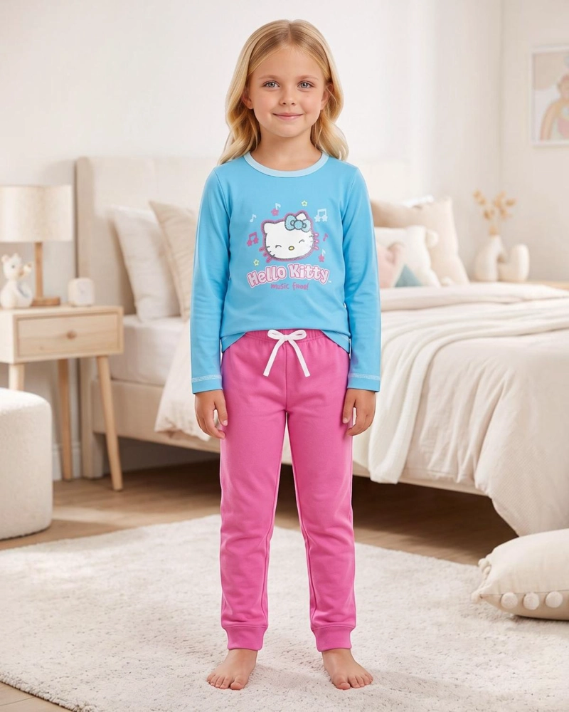 PIJAMA NIÑA HELLO KITTY TURQUESA - 1