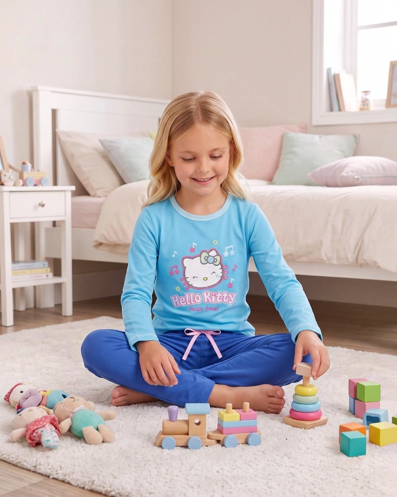 PIJAMA NIÑA HELLO KITTY TURQUESA - 2