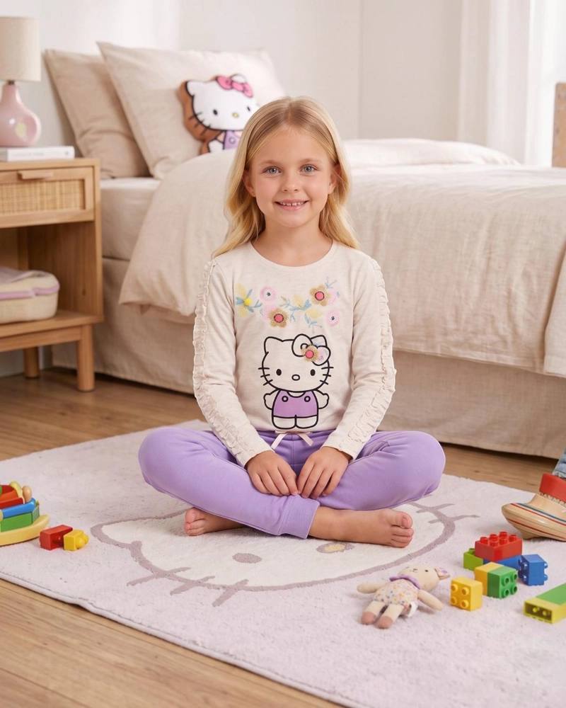 PIJAMA NIÑA HELLO KITTY BEIGE - 2