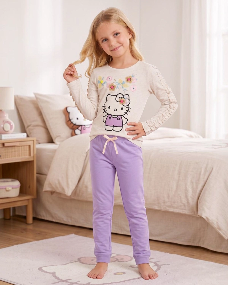 PIJAMA NIÑA HELLO KITTY BEIGE - 3