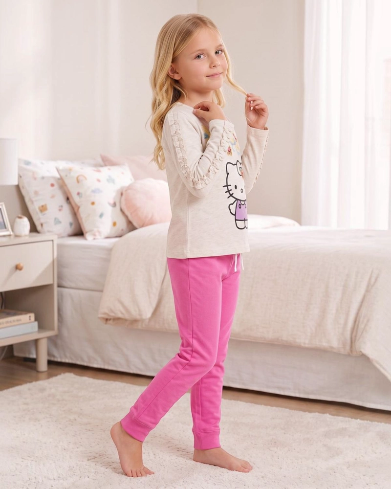 PIJAMA NIÑA HELLO KITTY BEIGE - 3