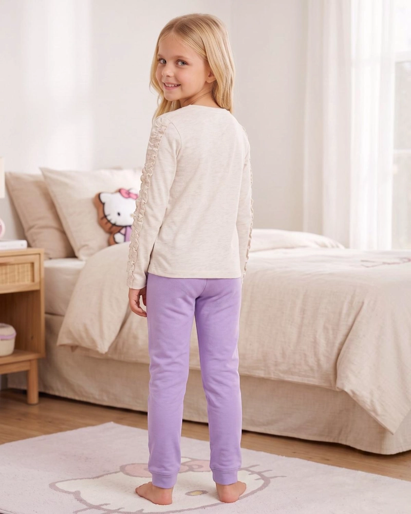 PIJAMA NIÑA HELLO KITTY BEIGE - 4