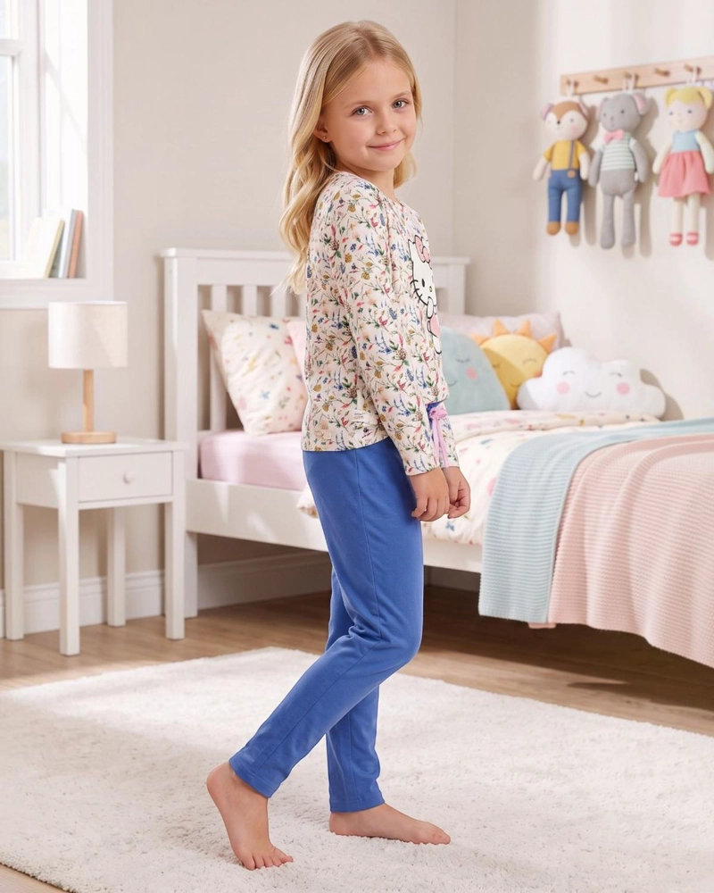 PIJAMA NIÑA HELLO KITTY FLORES - 3