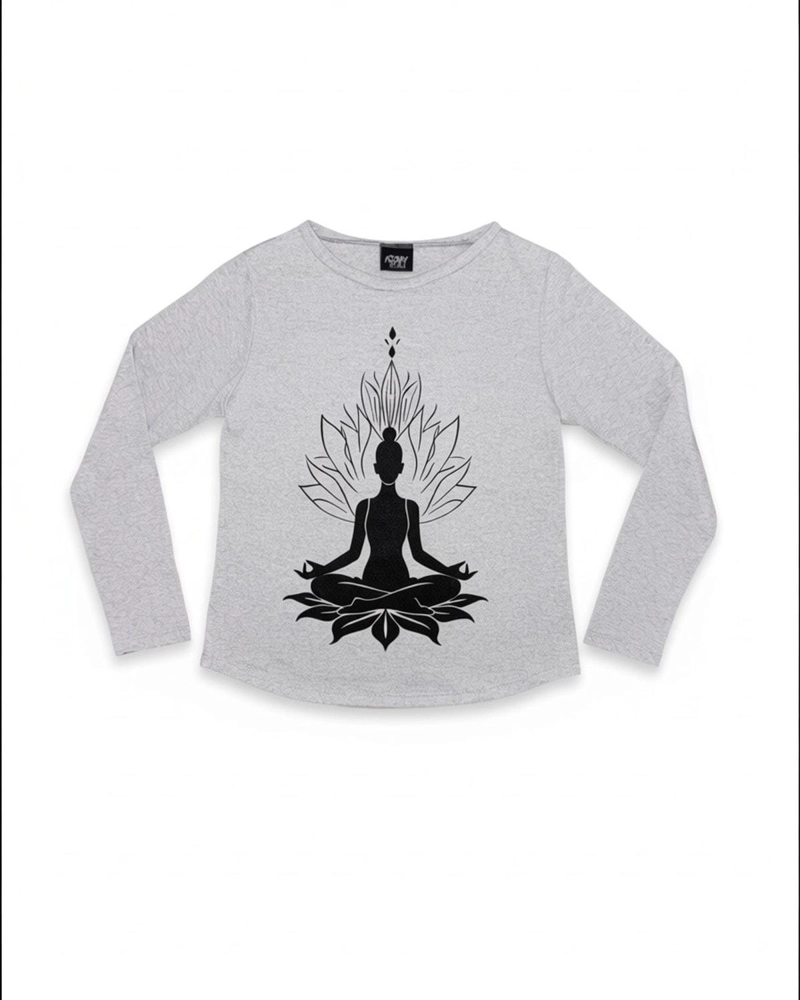 PIJAMA NIÑA TEENS ALGODON YOGA GRIS - 5