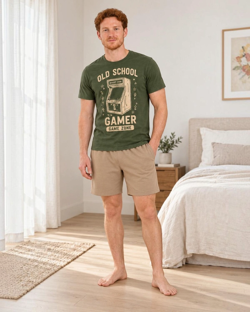 PIJAMA HOMBRE ESTAMPADO OLD SCHOOL - 1