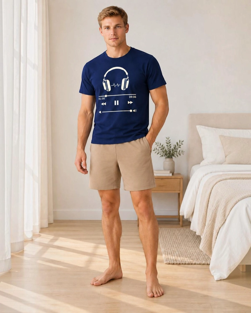 PIJAMA HOMBRE ESTAMPADO SOUND WAVE - 1