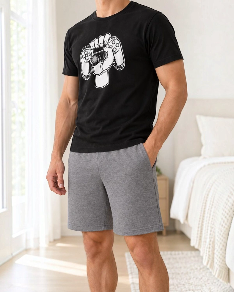 PIJAMA HOMBRE ESTAMPADO GAMER CONTROL - 3
