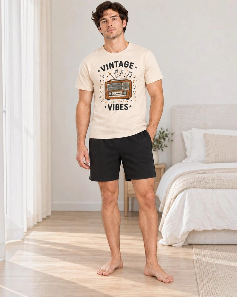 PIJAMA HOMBRE ESTAMPADO VINTAGE VIBES - 1