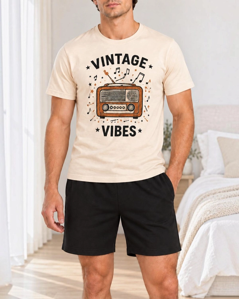 PIJAMA HOMBRE ESTAMPADO VINTAGE VIBES - 2
