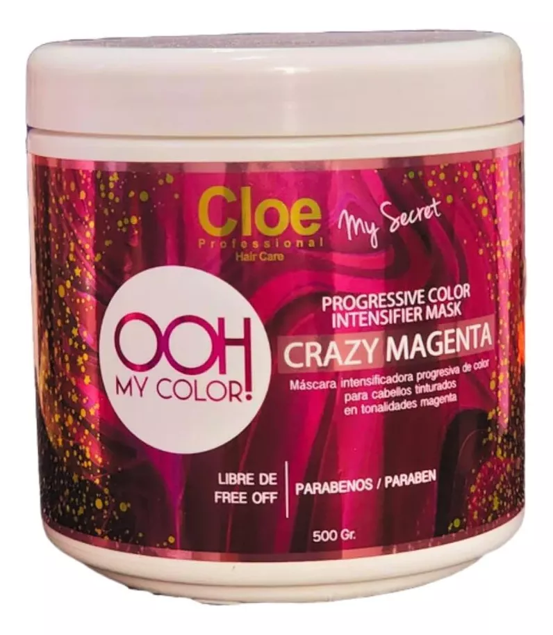 CLOE MASCARA INTENSIFICADORA CRAZY MAGENTA GRANDE 500 GR - 1