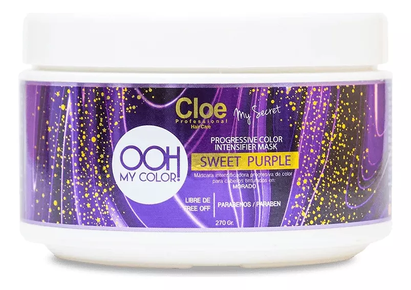 MASCARA OOH MY COLOR PURPLE MORADO CLOE PROFESIONAL 270G - 1