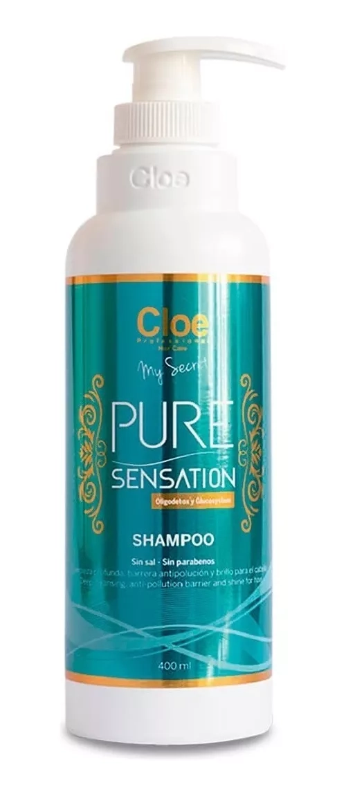SHAMPOO SIN SAL ANTI GRASA PUNTAS SECAS PURE SENSATION CLOE 400 ML - 2