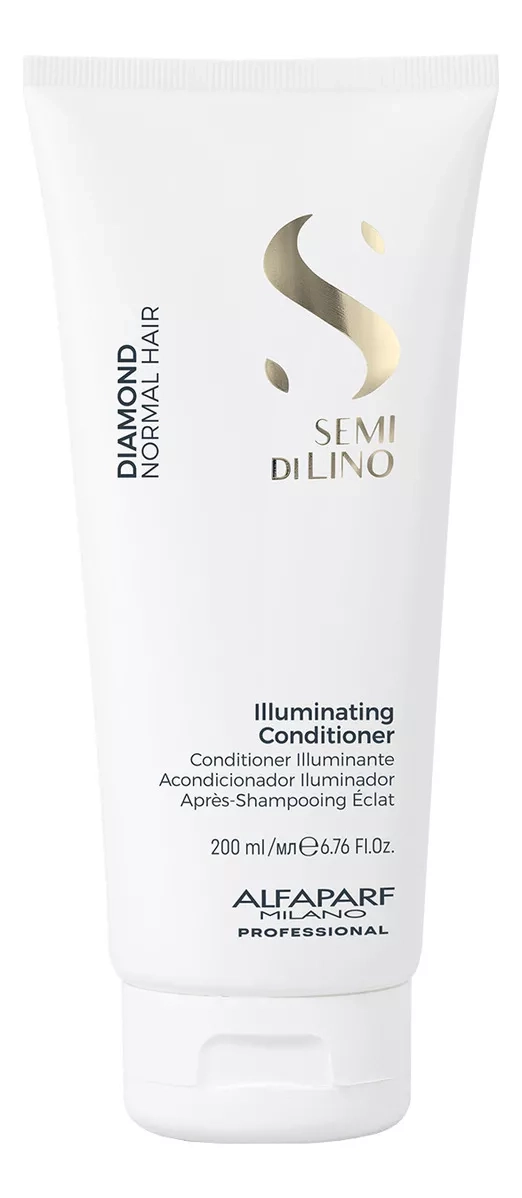 ACONDICIONADOR DIAMOND ILUMINADOR ALFAPARF SEMI DI LINO 200 ML - 2