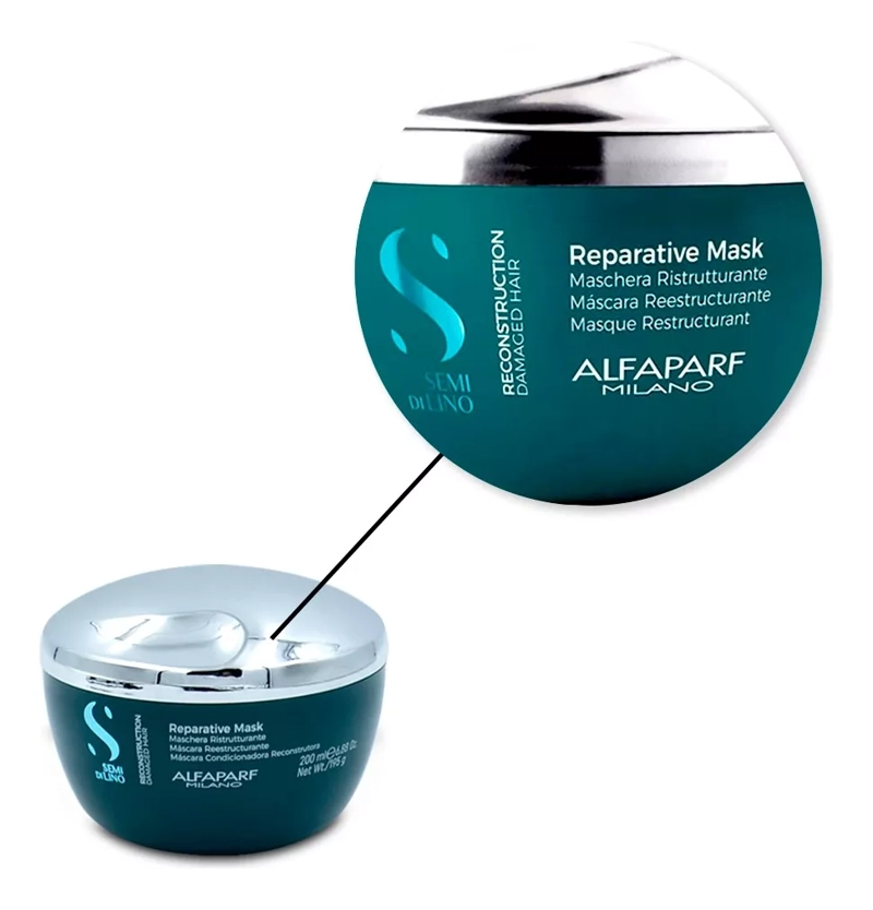 MASCARA BAÑO DE CREMA RECONSTRUCTION DAMAGED ALFAPARF 200ML - 5