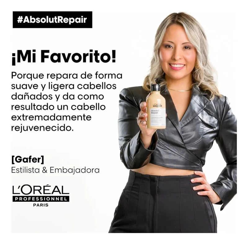 ACONDICIONADOR L'ORE AL  SERIE EXPERT ABSOLUT REPAIR GOLD EN DOSIFICADOR DE 750ML - 4