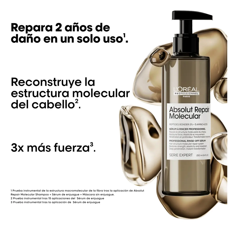 REPARACION MOLECULAR CABELLO DAÑADO ABSOLUT REPAIR MOLECULAR 250ML - 2