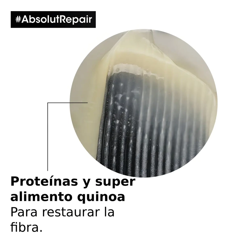 SHAMPOO L'OREAL ABSOLUT REPAIR PARA CABELLO DAÑADO 500 ML - 3
