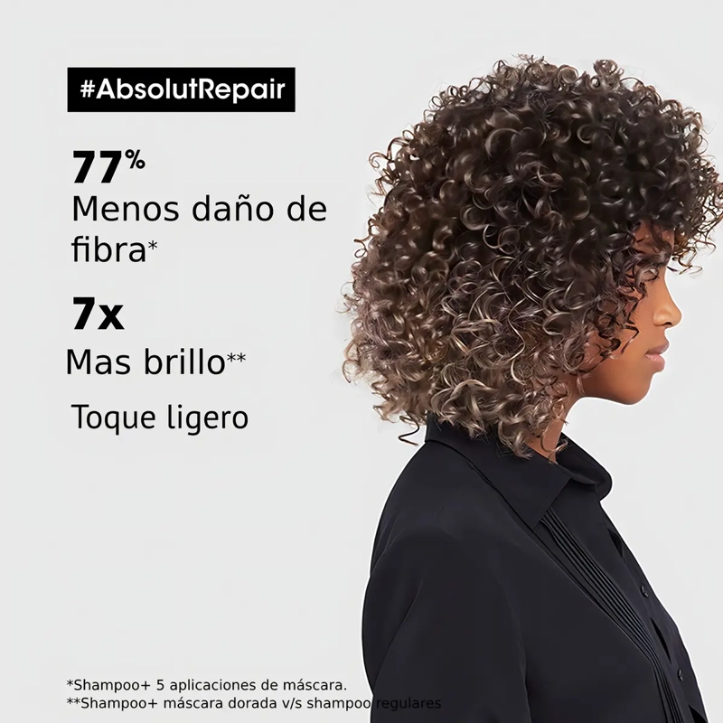 SHAMPOO L'OREAL ABSOLUT REPAIR PARA CABELLO DAÑADO 500 ML - 5