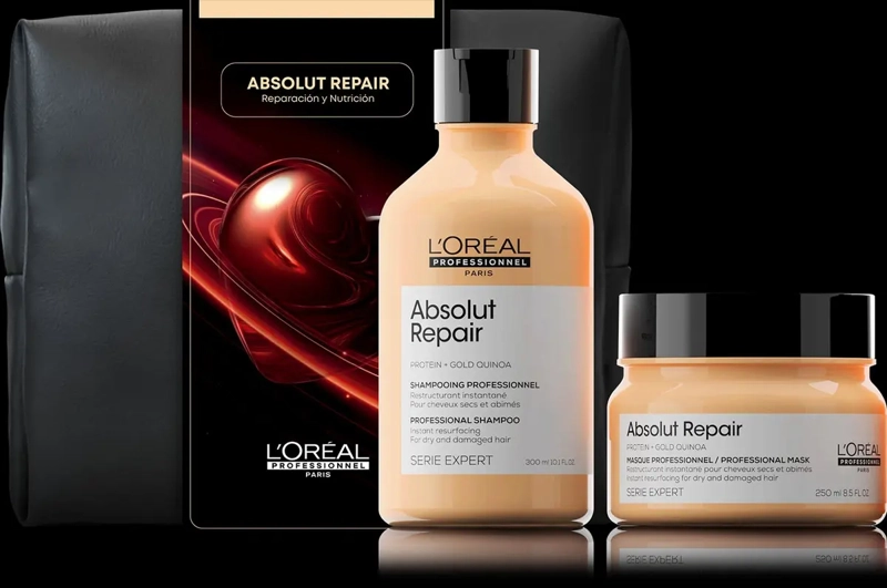 PACK REPARACION ABSOLUT REPAIR SHAMPOO 300ML + MASCARA 250ML - 4