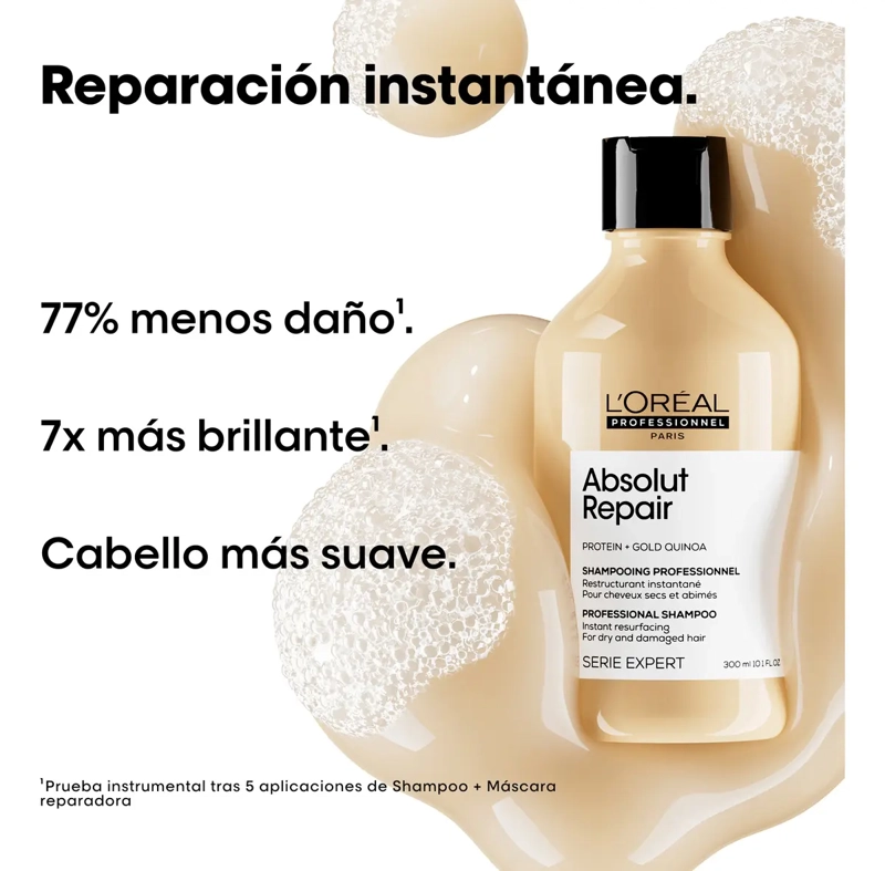 L'ORE AL PROFESSIONNEL SERIE EXPERT ABSOLUT REPAIR SHAMPOO CABELLO DAÑADO 300ML - 2