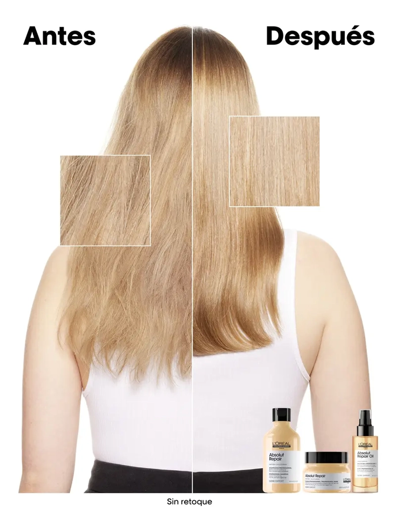 L'ORE AL PROFESSIONNEL SERIE EXPERT ABSOLUT REPAIR SHAMPOO CABELLO DAÑADO 300ML - 3