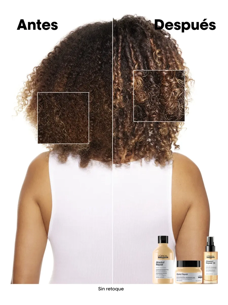 L'ORE AL PROFESSIONNEL SERIE EXPERT ABSOLUT REPAIR SHAMPOO CABELLO DAÑADO 300ML - 4