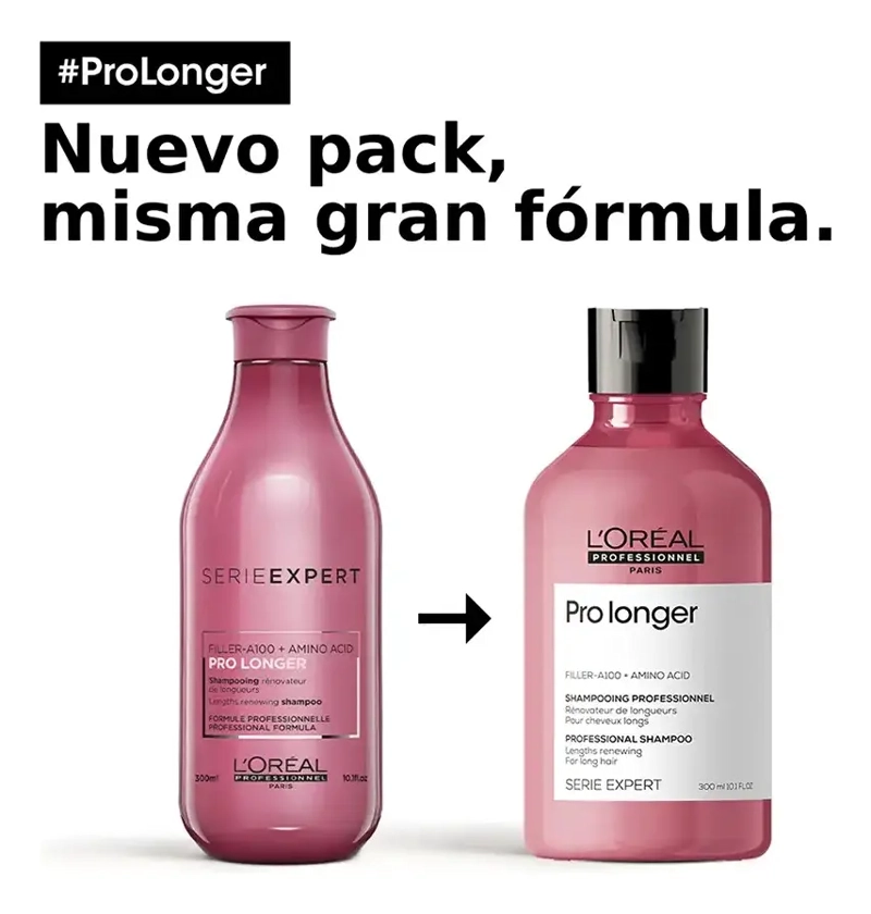PRO LONGER SHAMPOO NO MAS PUNTAS ABIERTAS 300 ML LOREAL PRO - 3