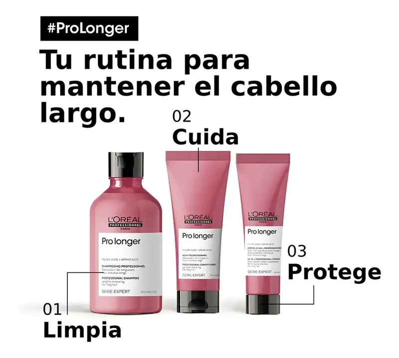PRO LONGER SHAMPOO NO MAS PUNTAS ABIERTAS 300 ML LOREAL PRO - 4