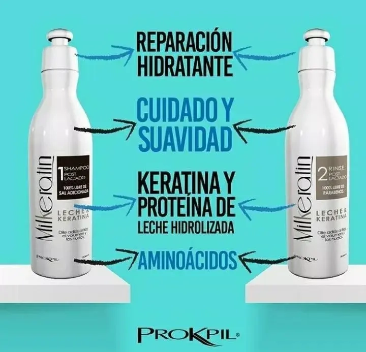 SHAMPOO POST ALISADO SIN SAL MILKERATIN - 2