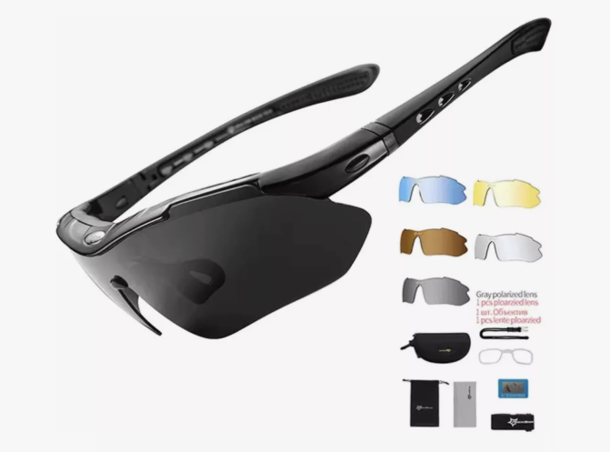 LENTES ROCKBROS POLARIZADO CICLISMO 5 MICAS - 1