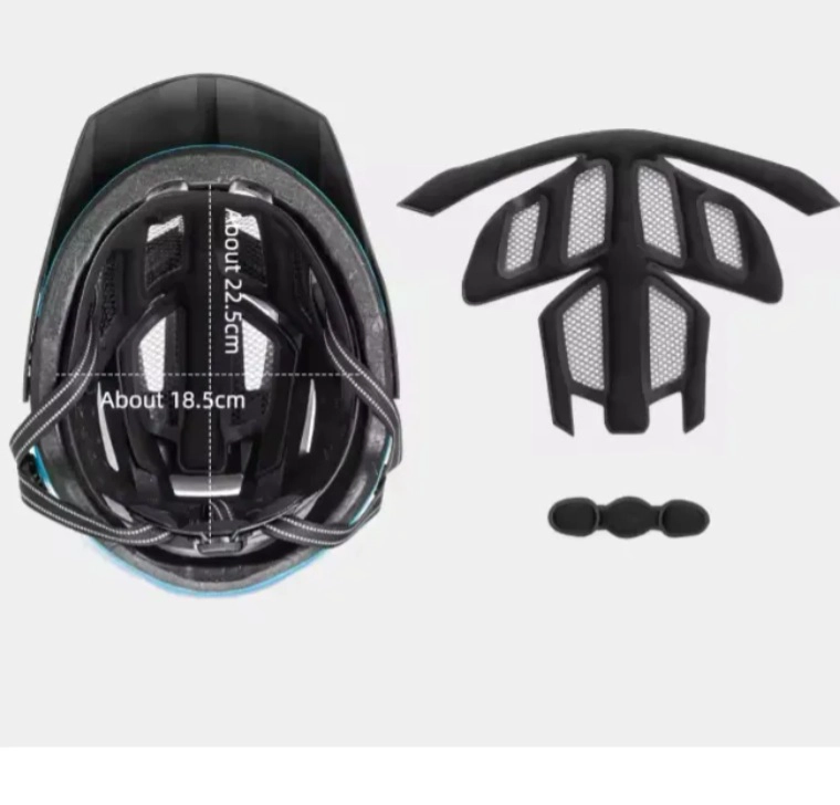 CASCO DE BICICLETA ROCKBROS TS-39 - AZUL Y NEGRO - 4